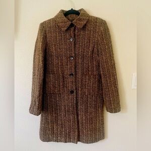Vintage Jones New York tweed trench coat
